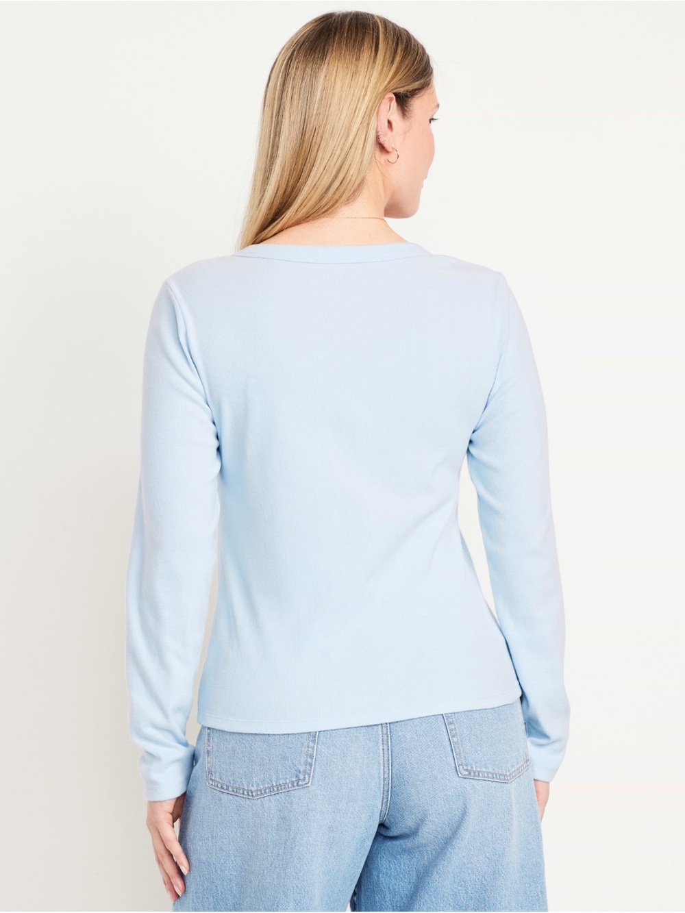 🆕 Old Navy Women's Cozy Snug Long-Sleeve V-Neck T-Shirt XL 16-18 - Picture 5 of 16